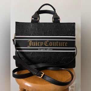 Juicy Couture Black and Gold Shoulder Bag